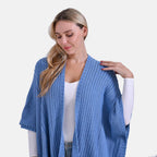 - Maisi 100% Acrylic Relax Fit Cardigan (One Size - 8 To 26) - Light Blue