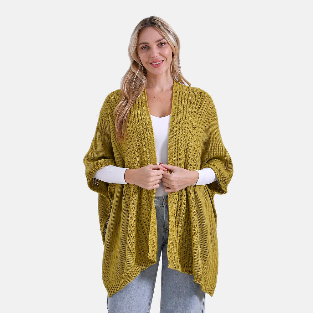 - Maisi 100% Acrylic Relax Fit Cardigan (One Size - 8 to 26) - Olive