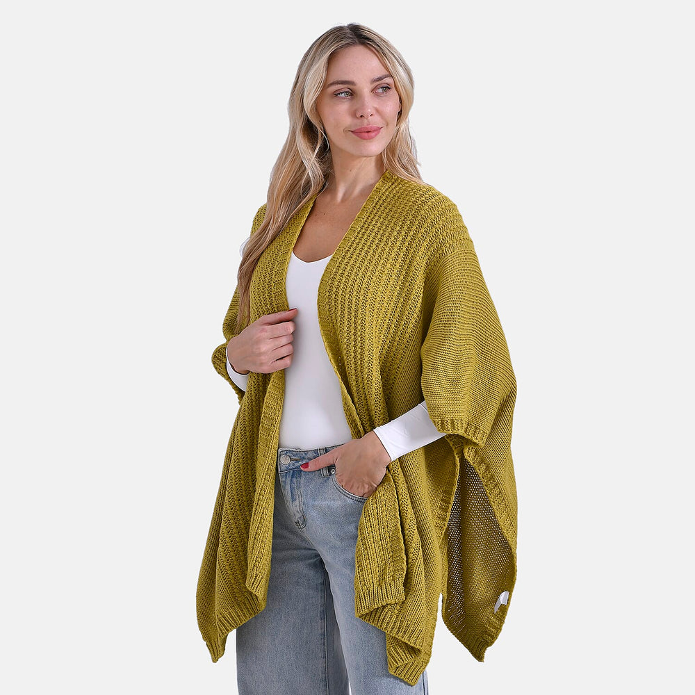 - Maisi 100% Acrylic Relax Fit Cardigan (One Size - 8 to 26) - Olive