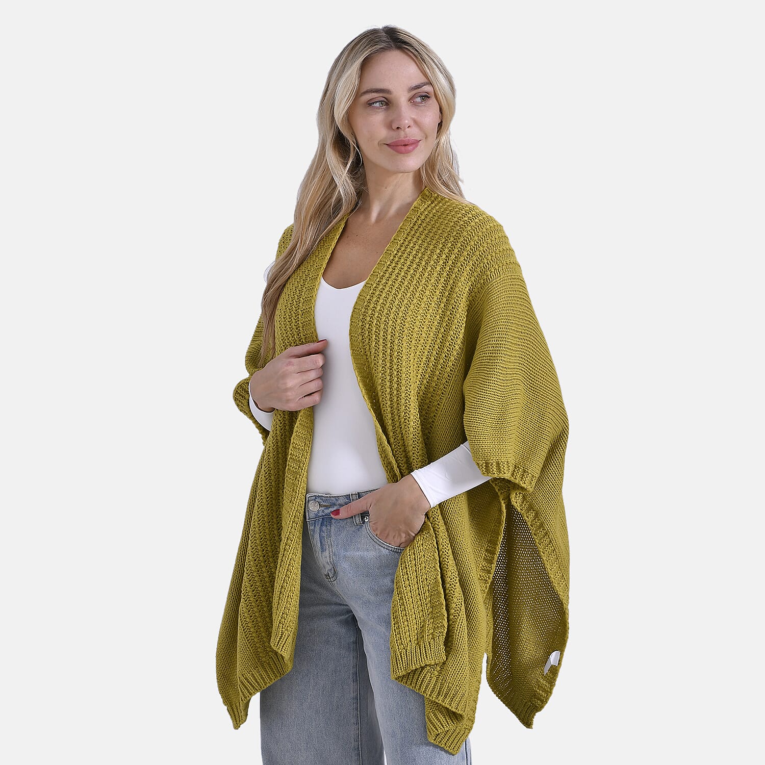 - Maisi 100% Acrylic Relax Fit Cardigan (One Size - 8 to 26) - Olive