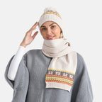 Styled By 2 Piece Set Hat - Scarf - Beige