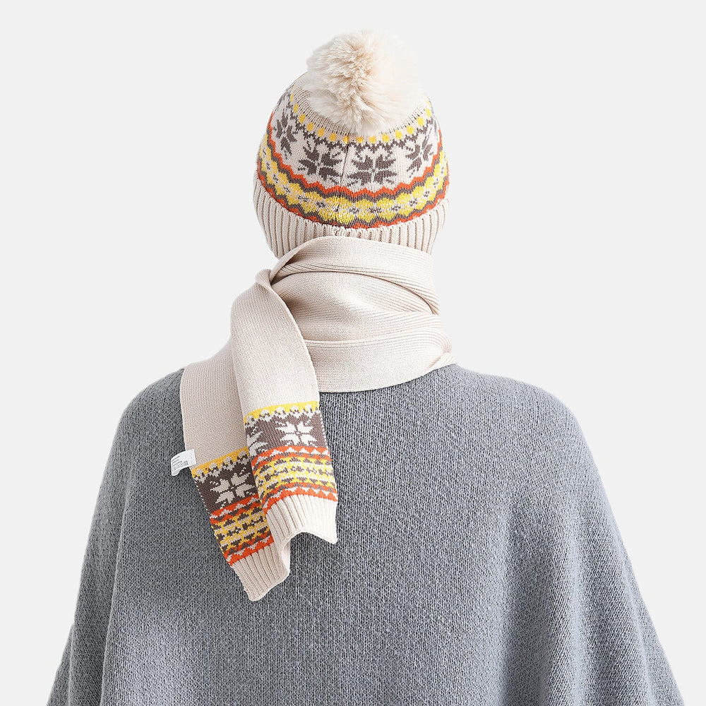 Styled By 2 Piece Set Hat - Scarf - Beige