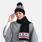 Styled By 2 Piece Set Hat - Scarf - Black