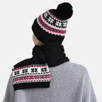 Styled By 2 Piece Set Hat - Scarf - Black