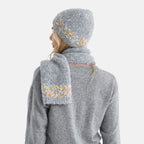 - Maisi Knitted Cozy Set of Two Scarf and Hat - Grey