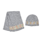 - Maisi Knitted Cozy Set of Two Scarf and Hat - Grey