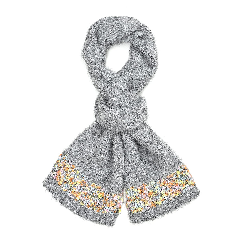 - Maisi Knitted Cozy Set of Two Scarf and Hat - Grey