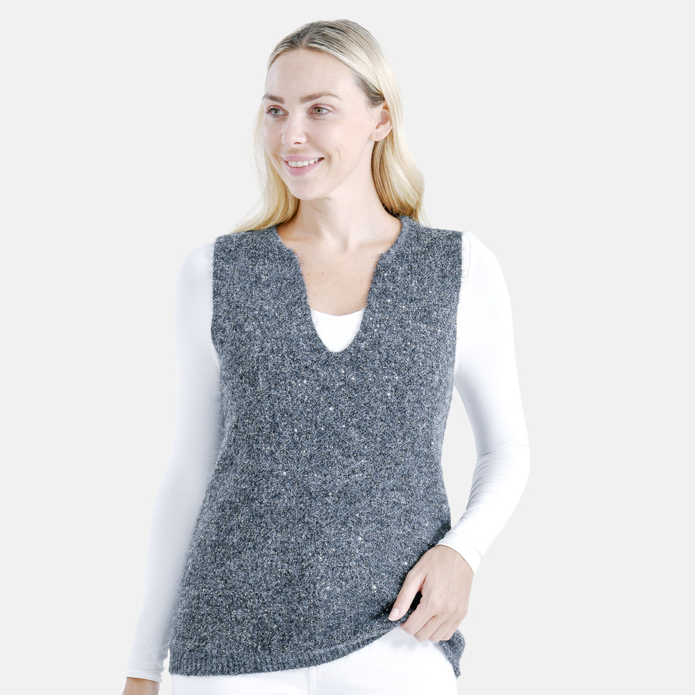 & Maisi Acrylic Patterned Vest