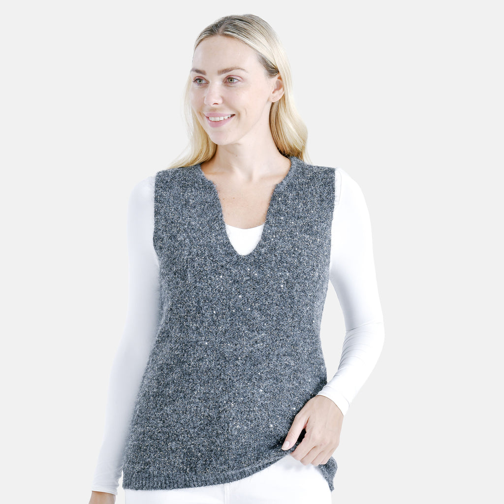 & Maisi Acrylic Patterned Vest