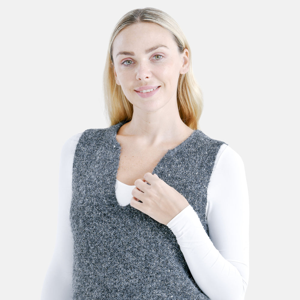 & Maisi Acrylic Patterned Vest