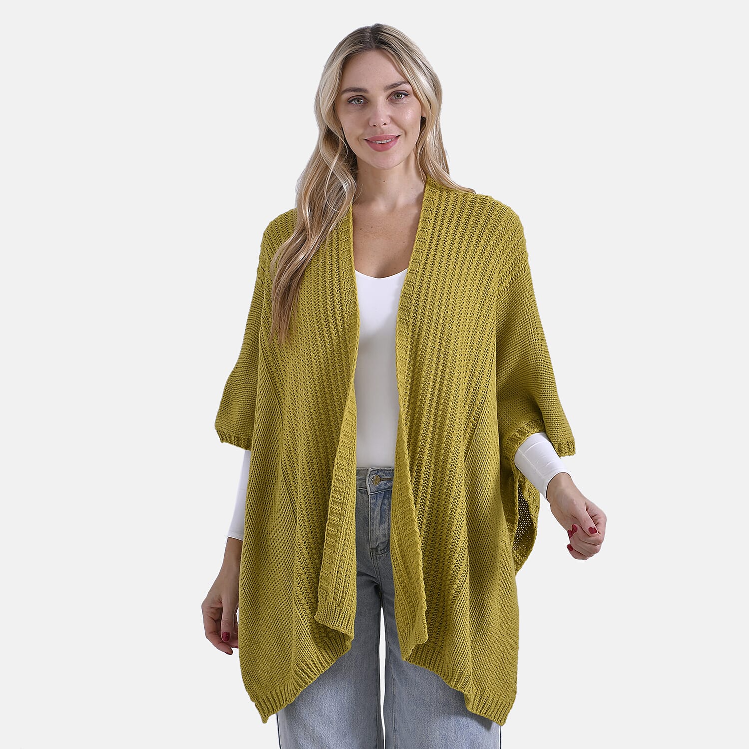 - Maisi 100% Acrylic Relax Fit Cardigan (One Size - 8 to 26) - Olive