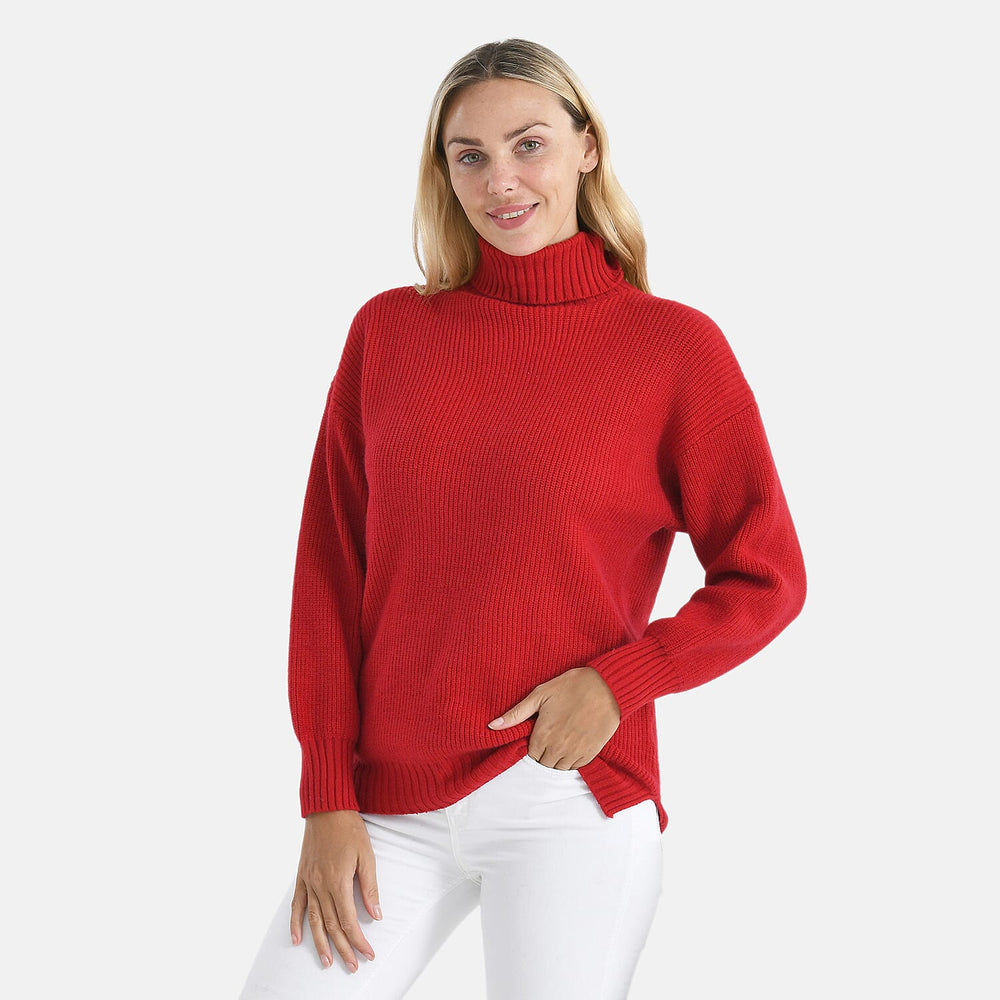 Super Sumptuous - Maisi Super Soft Roll Neck Jumper (Size - 18 to 22) - Mulberry