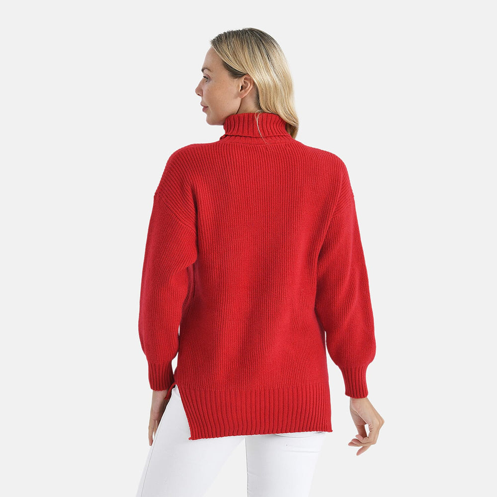 - Maisi Super Soft Roll Neck Jumper (Size - S-M) - Mulberry