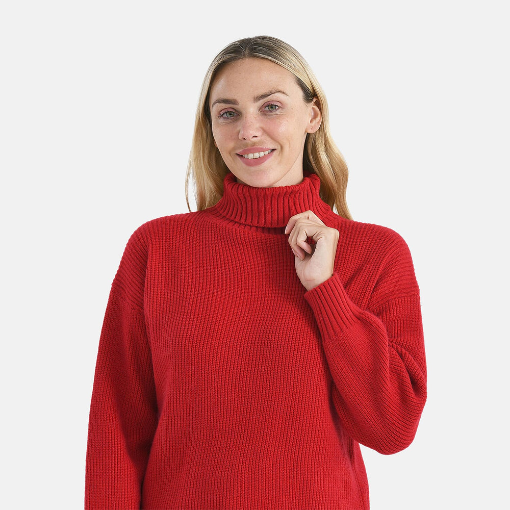 - Maisi Super Soft Roll Neck Jumper (Size - S-M) - Mulberry