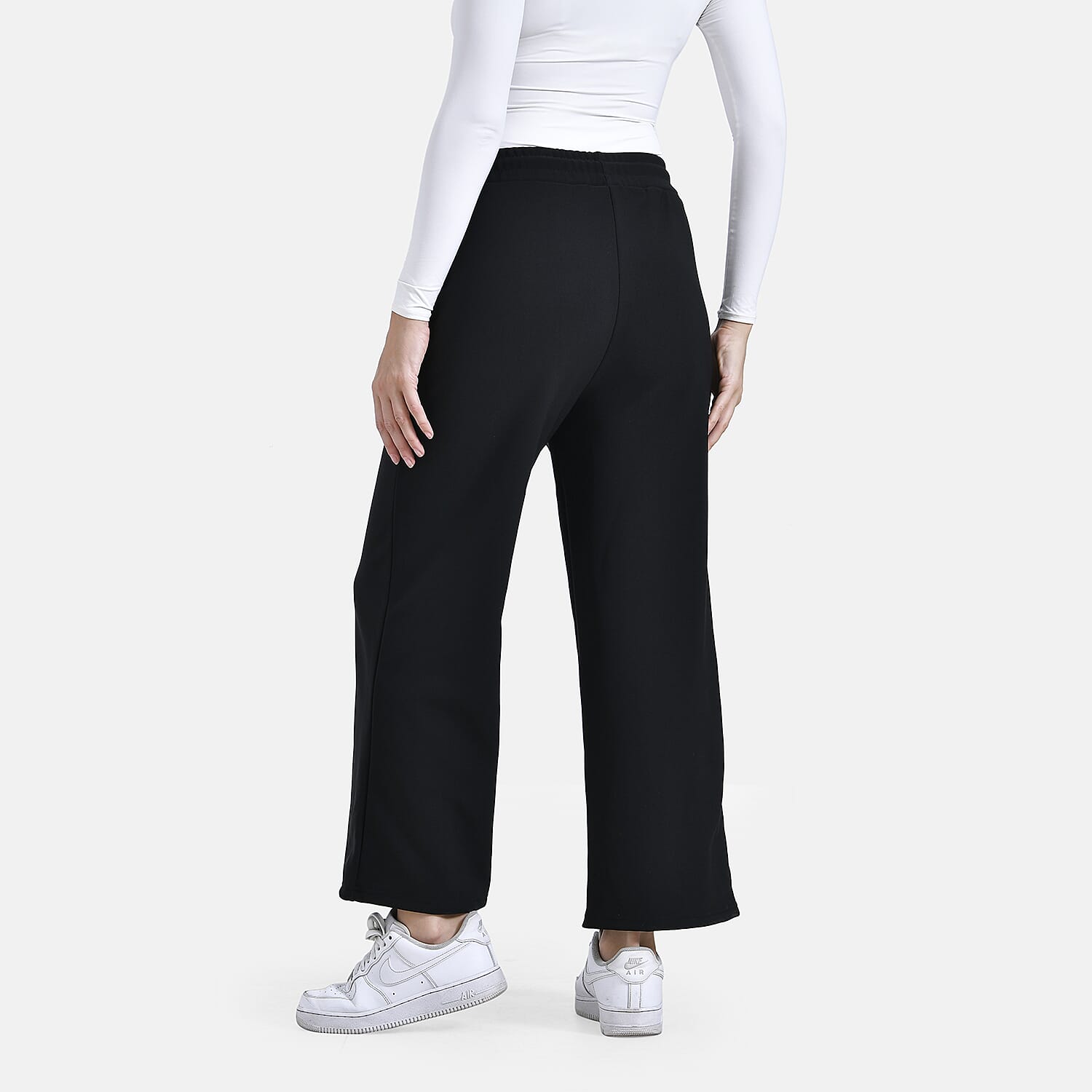 - Maisi Casual Wide Leg Trousers (Size XL) - Black