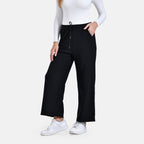 - Maisi Casual Wide Leg Trousers (Size XL) - Black