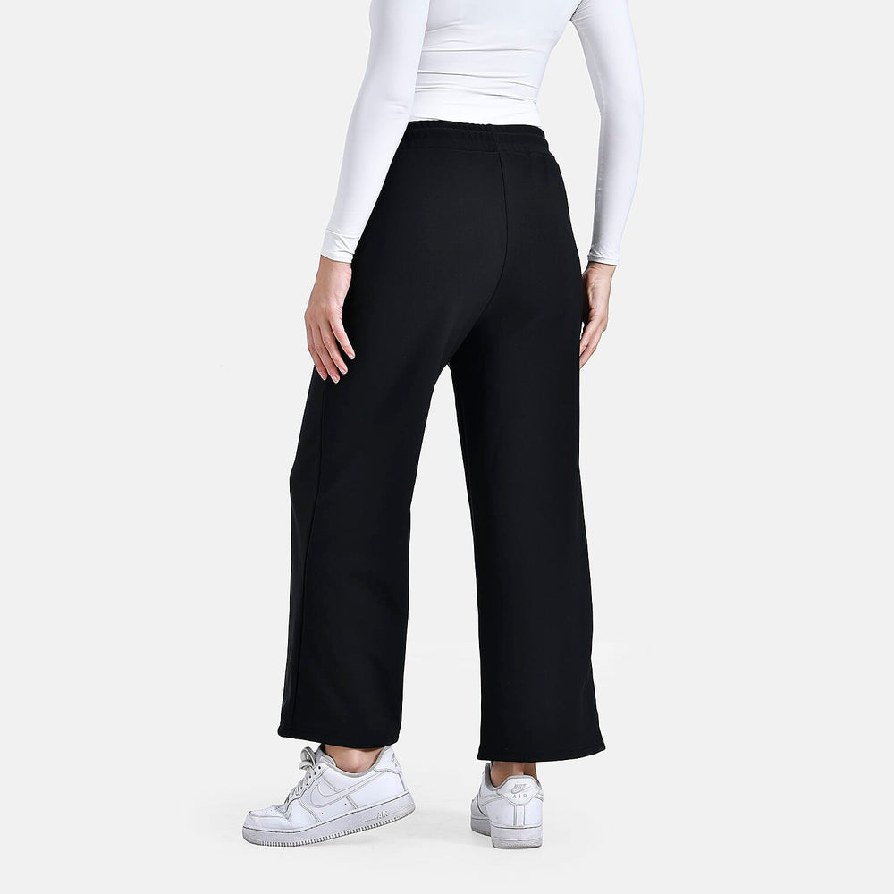 & Maisi Causal Wide Leg Trouser (Size 8 to 10) - Black