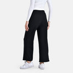 & Maisi Causal Wide Leg Trouser (Size 8 to 10) - Black