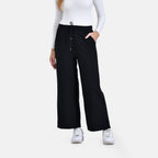 & Maisi Causal Wide Leg Trouser (Size 8 to 10) - Black