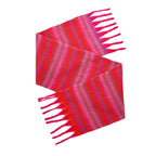 - Maisi Multicoloured Layer Pattern Tassel Scarf (190 x 40 cm) - Pink