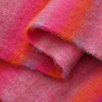 - Maisi Multicoloured Layer Pattern Tassel Scarf (190 x 40 cm) - Pink