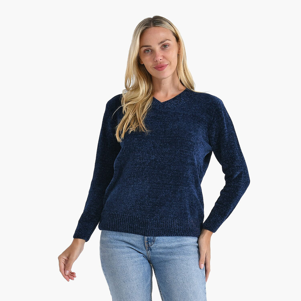 - Maisi Chenille Patterned Jumper (Size - S-M) - Navy