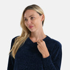 - Maisi Chenille Patterned Jumper (Size - S-M) - Navy