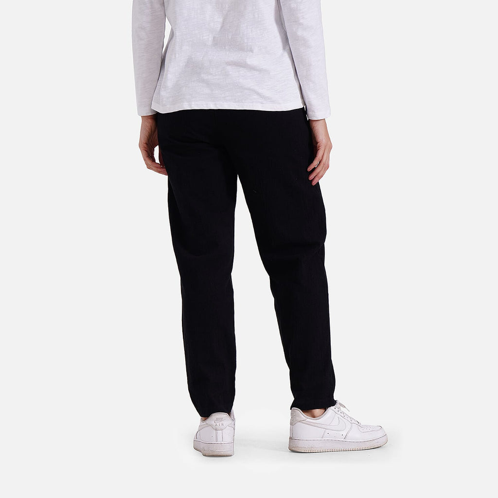 & Maisi Cotton Patterned Jean and Pant-Trouser (Size 73x1 cm) - Black & Black