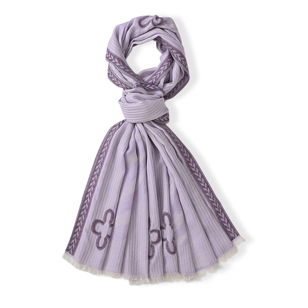 - Maisi Printed Cotton Lightweight Summer Scarf (190 x 70cm) - Beige