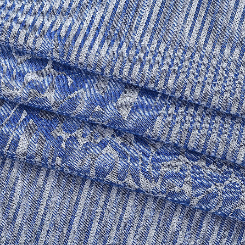- Maisi Printed Cotton Lightweight Summer Scarf (190 x 70cm) - Blue