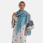 - Maisi Printed Cotton Lightweight Summer Scarf (190 x 70cm) - Green