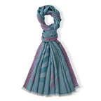- Maisi Printed Cotton Lightweight Summer Scarf (190 x 70cm) - Green
