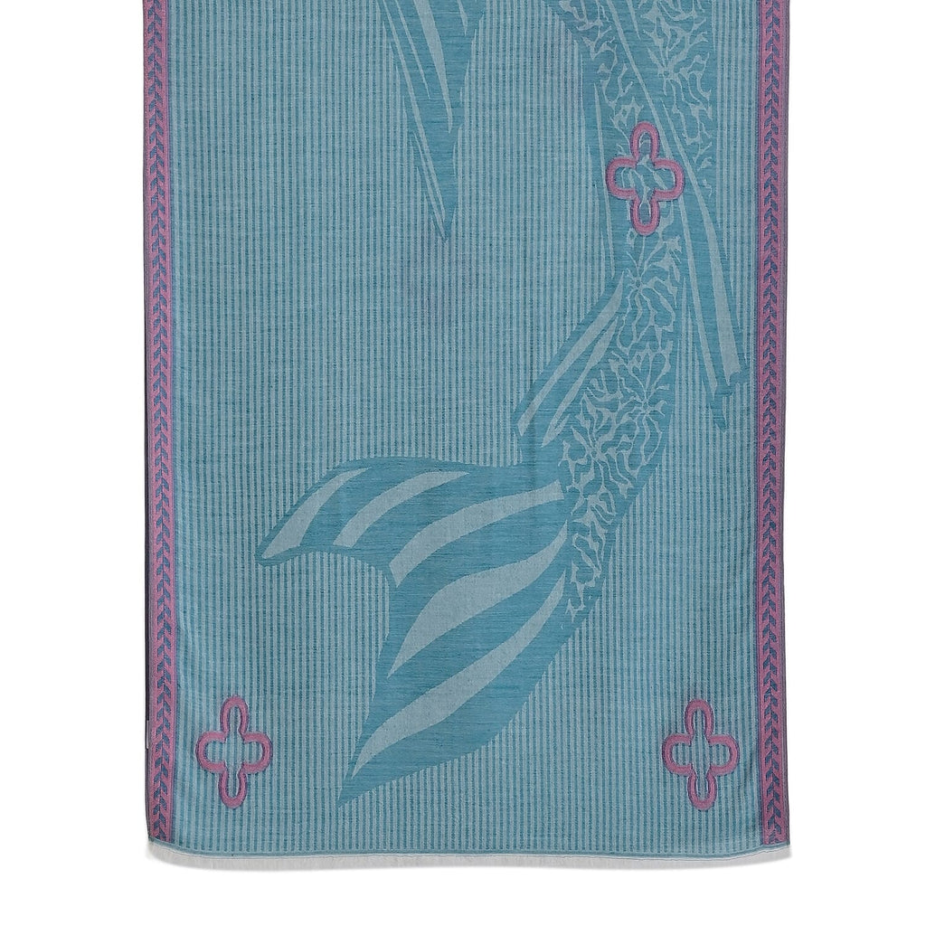 - Maisi Printed Cotton Lightweight Summer Scarf (190 x 70cm) - Green