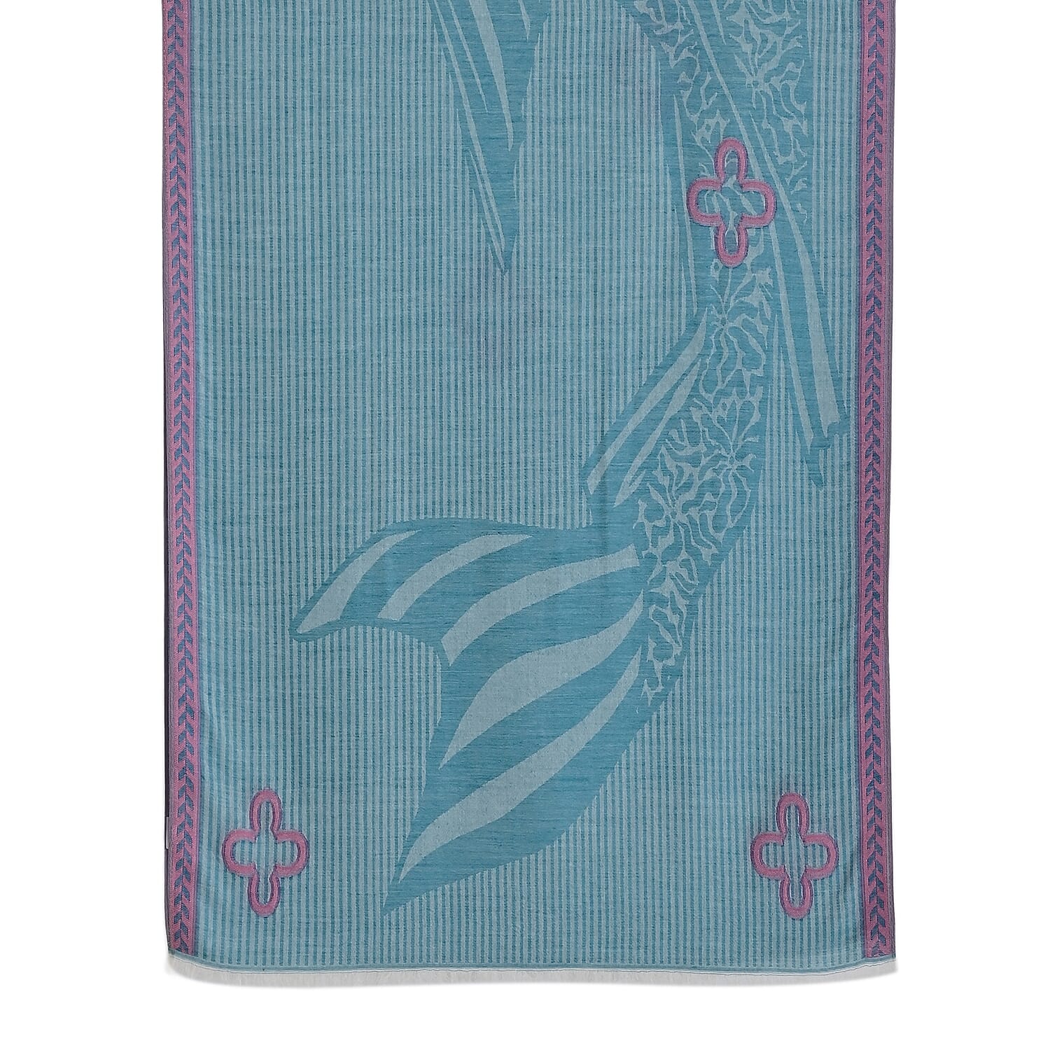 - Maisi Printed Cotton Lightweight Summer Scarf (190 x 70cm) - Green