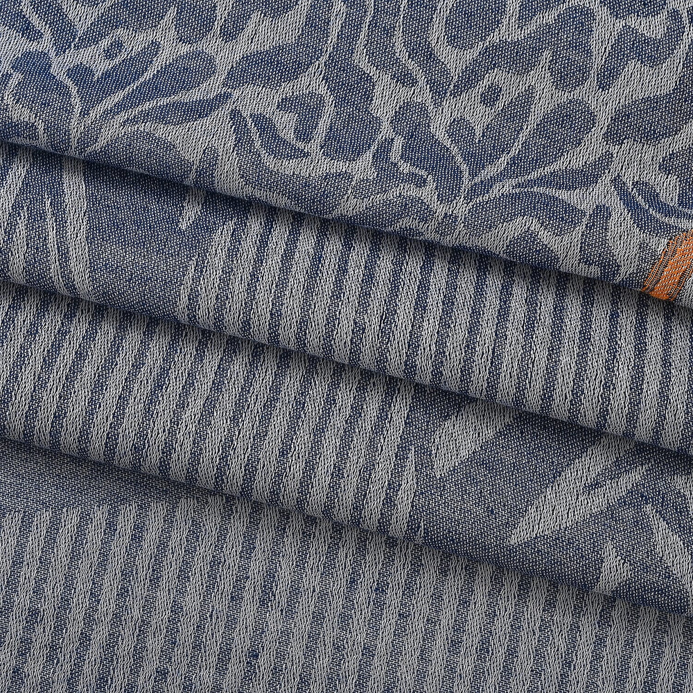 - Maisi Printed Cotton Lightweight Summer Scarf (190 x 70cm) - Grey