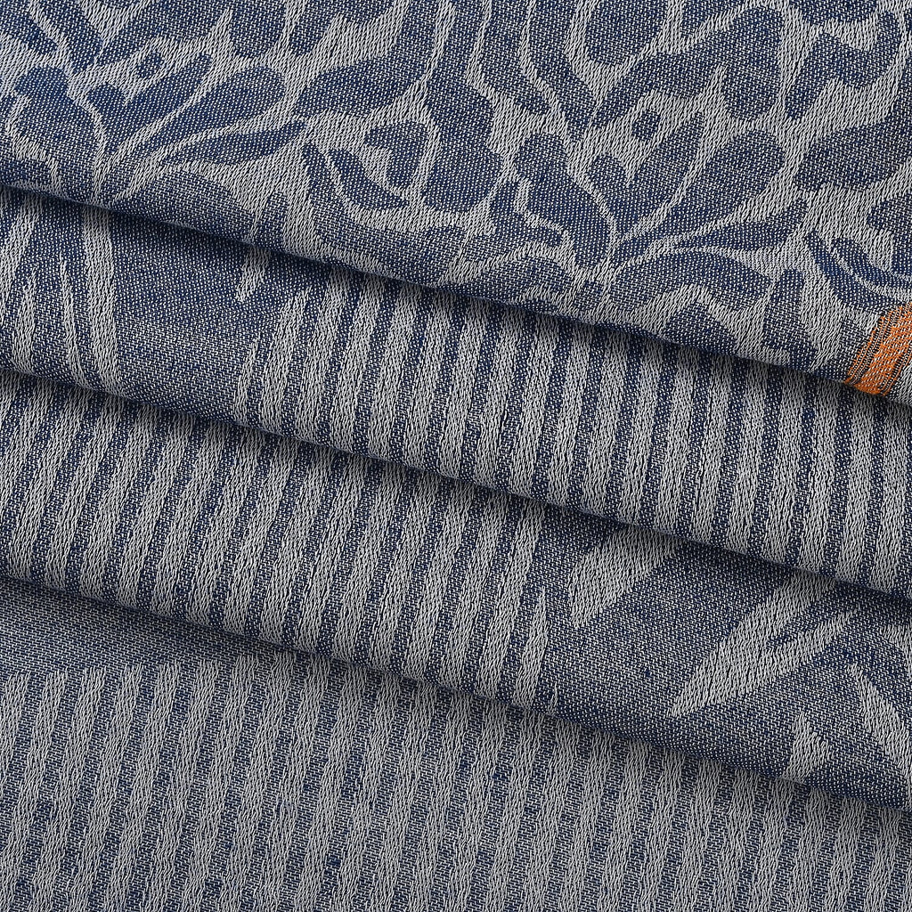 - Maisi Printed Cotton Lightweight Summer Scarf (190 x 70cm) - Grey