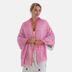 - Maisi Printed Cotton Lightweight Summer Scarf (190 x 70cm) - Rose Pink