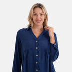 - Maisi Long Sleeve Relax Fit Shirt (Size L, Fit 16 To 18) - Black