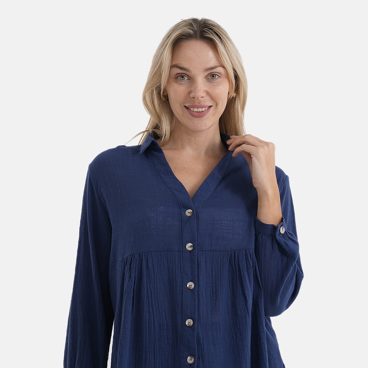 - Maisi Long Sleeve Relax Fit Shirt (Size L, Fit 16 To 18) - Black