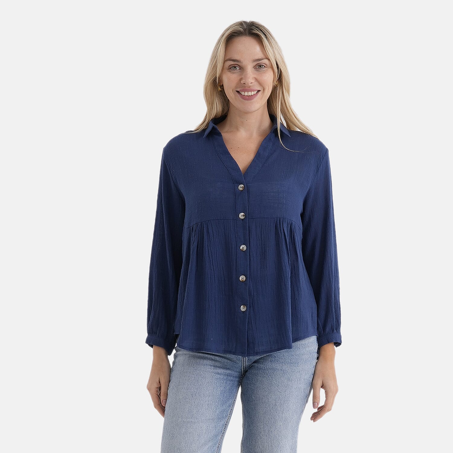 - Maisi Long Sleeve Relax Fit Shirt (Size XL, Fit 20 To 22) - Black