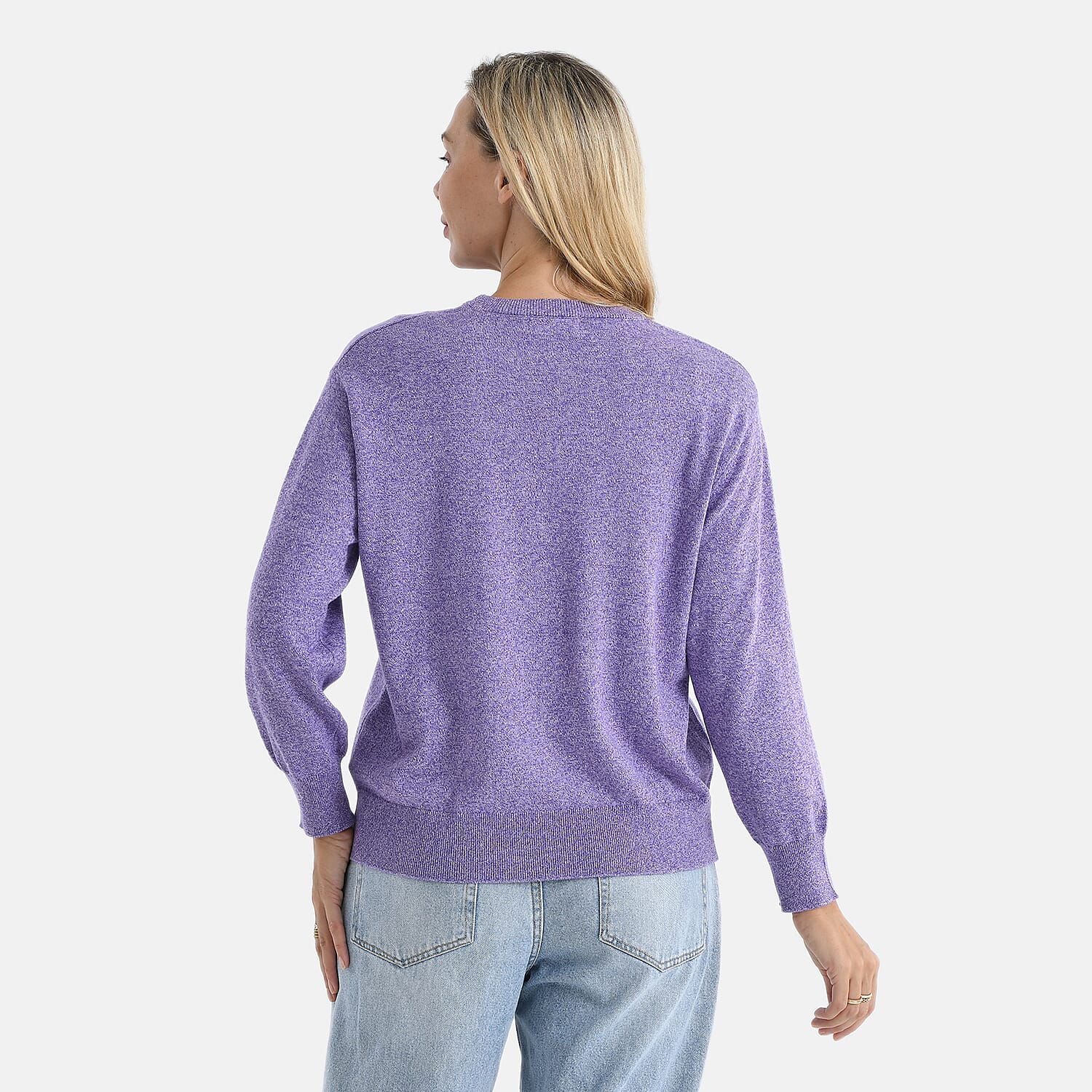 - Maisi 100% Cotton Knitted Jumper (Size M) - Purple