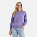 - Maisi 100% Cotton Knitted Jumper (Size S) - Purple