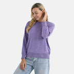 - Maisi 100% Cotton Knitted Jumper (Size S) - Purple