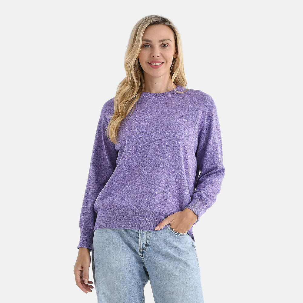 & maisi Women’s 100% Cotton Crew Neck Jumper with Long Sleeves