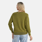 & maisi Women’s 100% Cotton Crew Neck Jumper with Long Sleeves