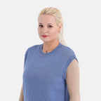 - Maisi 100% Cotton Round Neck Knitted Vest (Size XXL) - Blue
