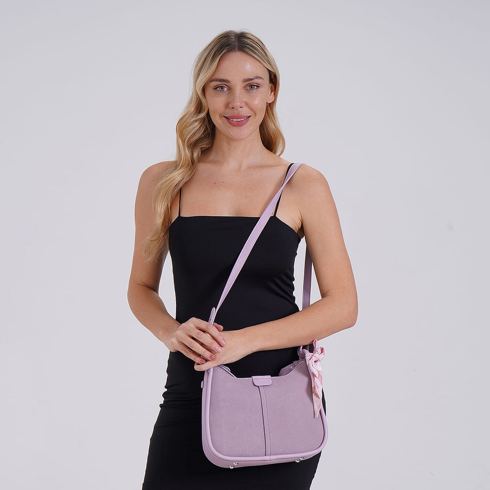 & Maisi Crossbody Bag with Adjustable Shoulder Strap - Purple
