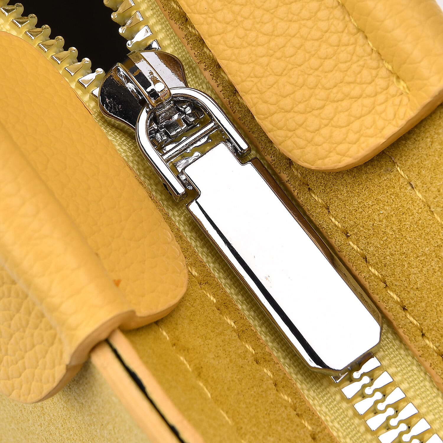 - Maisi Leatherette Crossbody Bag with Scarf - Mustard