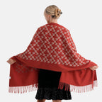 - Maisi Embroidery Scarf (180 x 75 Cm) - Burgundy