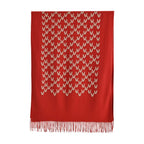 - Maisi Embroidery Scarf (180 x 75 Cm) - Burgundy